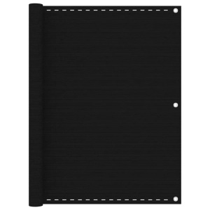 vidaXL, vidaXL Balkon-Sichtschutz Schwarz 120x500 cm HDPE, vidaXL Balkon-Sichtschutz Schwarz 120x500 cm HDPE