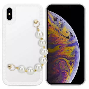 Cadorabo, Hülle für Apple iPhone XS MAX mit Handgelenk Kette, Cadorabo - Hülle für Apple iPhone XS MAX mit Handgelenk Kette, Weiss