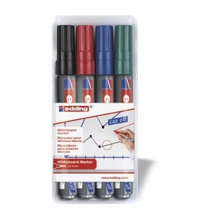 edding, Edding Edding 250 Whiteboardmarker, Edding 250, Boardmarker, 1.5-3mm, Blister, 250-E4BLI, (4 Farben assortiert)