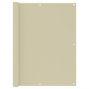 vidaXL, vidaXL Balkon-Sichtschutz Creme 120x600 cm Oxford-Gewebe, vidaXL Balkon-Sichtschutz Creme 120x600 cm Oxford-Gewebe