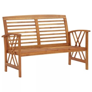 vidaXL, vidaXL Gartenbank 119 cm Massivholz Akazie, vidaXL Gartenbank 119 cm Massivholz Akazie