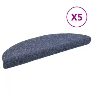 vidaXL, vidaXL Selbstklebende Treppenmatten 5 Stk. Blau 56x17x3 cm Nadelvlies, vidaXL Selbstklebende Treppenmatten 5 Stk. Blau 56x17x3 cm Nadelvlies