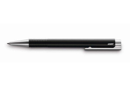 Lamy, Druckkugelschreiber LAMY 204 Logo M, nachfüllbar, inkl. blauschreibender Großraummine, schwarz, LAMY Kugelschreiber 204 Logo M+ 1228045 black
