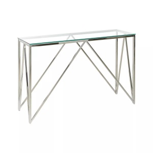 Beliani, Konsolentisch aus Sicherheitsglas Modern WESO Konsolentisch aus Sicherheitsglas Modern WESO, 
