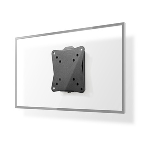 Nedis, Feste TV-Wandhalterung | 13-27" | Maximales Gewicht des Bildschirms: 30kg | Minimaler Wandabstand: 20mm | Stahl | Schwarz
