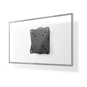 Nedis, Feste TV-Wandhalterung | 13-27" | Maximales Gewicht des Bildschirms: 30kg | Minimaler Wandabstand: 20mm | Stahl | Schwarz