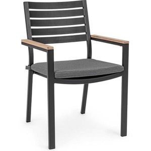 mutoni lifestyle, Garten Armlehnstuhl Belmar schwarz, Garten Armlehnstuhl Belmar schwarz