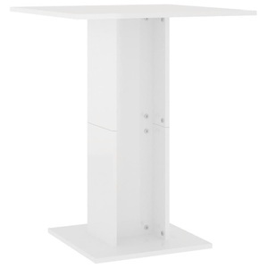 vidaXL, vidaXL Bistrotisch Hochglanz-Weiß 60×60×75 cm Spanplatte, vidaXL Bistrotisch Hochglanz-Weiß 60x60x75 cm Holzwerkstoff