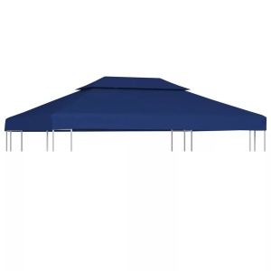 vidaXL, vidaXL Dachplane für Pavillon mit Kaminabzug 310 g/m² 4×3 m Blau, vidaXL Pavillon-Dachplane mit Kaminabzug 310 g/m² 4x3 m Blau
