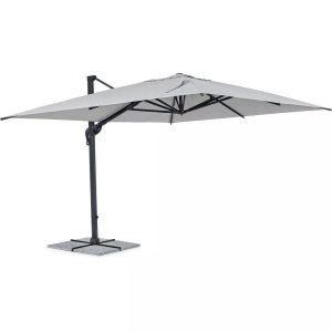 mutoni Garten Deluxe, Sonnenschirm Ines 300x400 anthrazit-hellgrau, Sonnenschirm Ines 300x400 anthrazit-hellgrau