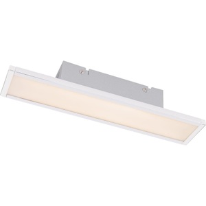 mutoni light, Wandleuchte Burgos Metall matt 1xLED, Globo DECKENLEUCHTE 6 W 6,5/4,5/30 cm , Burgos L: 6,5 CM Weiss , Opal, Weiss , Metall, Kunststoff , 4.5x30 cm , matt, verchromt , 004558301702