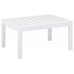 vidaXL, vidaXL Gartentisch Weiß 78×55×38 cm Kunststoff, vidaXL Gartentisch Weiß 78x55x38 cm Kunststoff