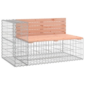 vidaXL, vidaXL Gartenbank aus Gabionen 122x71x65,5 cm Massivholz Douglasie