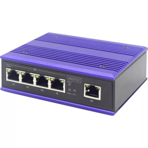 Assmann Electronics, INDUSTRIAL 8-PORT 10/100 SWITCH DIN RAIL EXTENDED TEMP RANGE NMS IN CPNT, Industrial 8-Port DN-650106, Switch