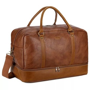 Only-bags.store, Große Leder Reisetasche Handgepäck Travel Duffel Carry On Bag Weekender Tasche Mit Schuhfach Unisex Braun ONE SIZE, Only-bags.store - Große Leder Reisetasche Handgepäck Travel Duffel Carry On Bag Weekender Tasche mit Schuhfach, One Size, Braun
