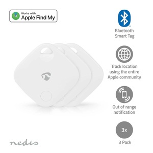 Nedis, Schlüsselfinder | Kompatibel Mit: Apple Find My App | Batteriebetrieben | 3x Cr2032 | Batterien Enthalten | Bluetooth® Version: 5.1 | Batterielebensdauer Bis Zu: 1 Jahr | Weiß | 3 Stück. Unisex 50X50MM, Nedis - Schlüsselfinder | Kompatibel mit: Apple Find My App Batteriebetrieben 3x CR2032 Batterien enthalten Bluetooth® Version: 5.1 Batterielebensdauer bis zu: 1 Jahr Weiß 3 Stück., 50X50MM