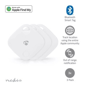 Nedis, Schlüsselfinder | Kompatibel Mit: Apple Find My App | Batteriebetrieben | 3x Cr2032 | Batterien Enthalten | Bluetooth® Version: 5.1 | Batterielebensdauer Bis Zu: 1 Jahr | Weiß | 3 Stück. Unisex 50X50MM, Nedis - Schlüsselfinder | Kompatibel mit: Apple Find My App Batteriebetrieben 3x CR2032 Batterien enthalten Bluetooth® Version: 5.1 Batterielebensdauer bis zu: 1 Jahr Weiß 3 Stück., 50X50MM