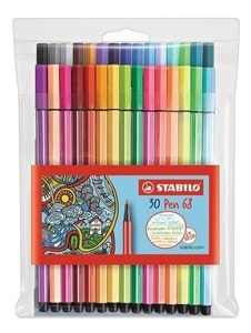 Stabilo, STABILO® Filzstifte PEN 68 NEON mit 30 Farben, Stabilo Pen 68, 1mm, Fasermaler, 6830-1, (24+6 Neon Etui)