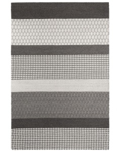 Beliani, Beliani Teppich grau 140 x 200 cm Kurzflor ZEYNE, Beliani - Teppich aus Wolle Industriell AKKAYA, 200 cm, Rauch