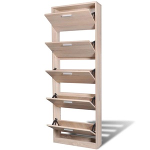 Diverse Hardware, Eiche-Optik Holz-Schuhschrank mit 5 Schuhkippern, vidaXL Schuhschrank mit 5 Schuhkippern Holz Eichen-Optik