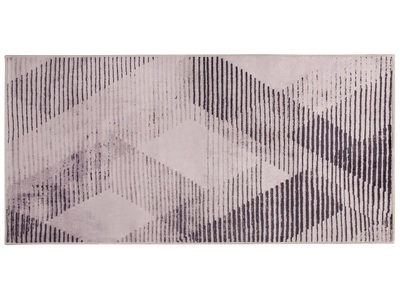 Beliani, Beliani Teppich schwarz-hellrot 80 x 150 cm KALE, Beliani - Teppich aus Polyester KALE, 150 cm, Pink