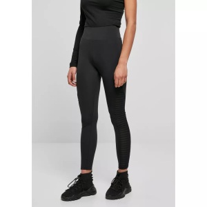 undefined, Urban Classics Ladies Highwaist Biker Tech Mesh Leggings Leggings schwarz, URBAN CLASSICS - damen-eggings mit hoher taie urban cassics biker tech mesh, L