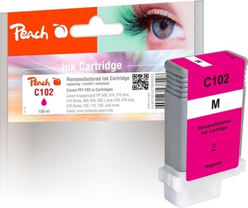 Peach, Peach XL-Tintenpatrone magenta kompatibel zu Canon PFI-102M, Peach Tinte Canon PFI-102 Magenta
