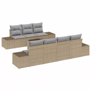 vidaXL, VidaXL - Garten-sofa poly-rattan, One Size, Beige