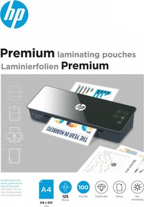 Hp, HP Premium A4, 125 Mic. (100 Stk.) - Laminierfolien, HP Inc. Laminierfolie Premium A4, 125 µm, 100 Stück, Glänzend
