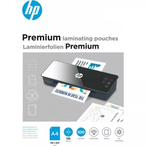 Hp, HP Premium A4, 125 Mic. (100 Stk.) - Laminierfolien, HP Inc. Laminierfolie Premium A4, 125 µm, 100 Stück, Glänzend