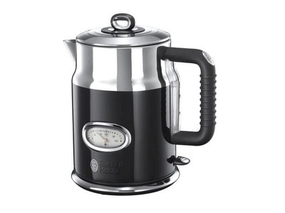 Russel Hobbs, Russel Hobbs Retro 21671-70 Schwarz Wasserkocher, RUSSELL HOBBS 21671-70 RETRO NOIR - Wasserkocher (, Schwarz/Edelstahl)
