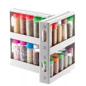 InnovaGoods, Verschiebbares und schwenkbares Gewürzregal Verschiebbares und schwenkbares Gewürzregal, InnovaGoods - Verschiebbares und schwenkbares Gewürzregal Grau, 28cm