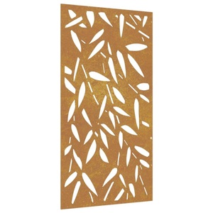 vidaXL, vidaXL Garten-Wanddeko 105x55 cm Cortenstahl Bambusblatt-Design, vidaXL Garten-Wanddeko 105x55 cm Cortenstahl Bambusblatt-Design