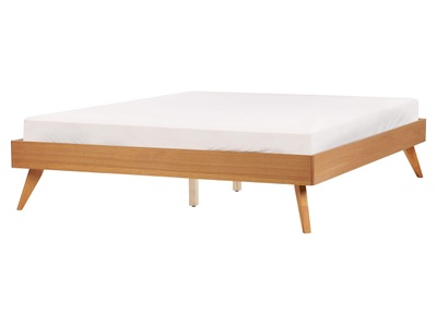 Beliani, Bett mit Lattenrost aus MDF-Platte Retro BERRIC Bett mit Lattenrost aus MDF-Platte Retro BERRIC