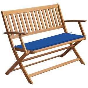 vidaXL, vidaXL Gartenbank mit Auflage 120 cm Massivholz Akazie, vidaXL Gartenbank mit Auflage 120 cm Massivholz Akazie