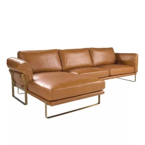 Angel cerda, ANGEL CERDA - Linkes Chaiselongue-Sofa in Leder camel, One Size, Braun, ANGEL CERDA - Linkes Chaiselongue-Sofa in Leder camel, One Size, Braun