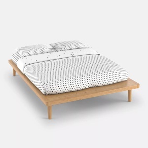LA REDOUTE INTERIEURS, Bett Jimi mit Ablage + Lattenrost Bett Jimi mit Ablage + Lattenrost, La Redoute Intérieurs - Bett Jimi mit Ablage + Lattenrost, 160X200CM, Braun