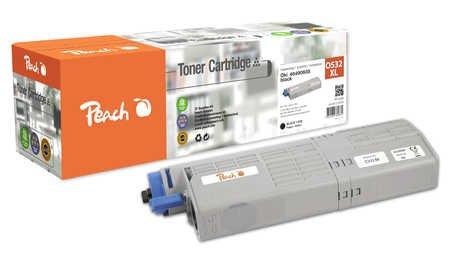 Peach, Peach Tonermodul schwarz kompatibel zu OKI 46490404, Peach Tonerpatrone »OKI 46490404 Black«, (1 St.)