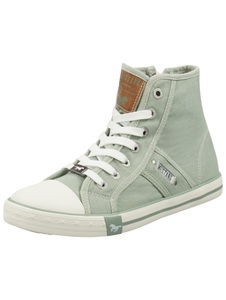 MUSTANG SHOES, Mustang Shoes Sneaker, mit Label in der Laufsohle, Mustang Mid Cut Sneaker pistazie