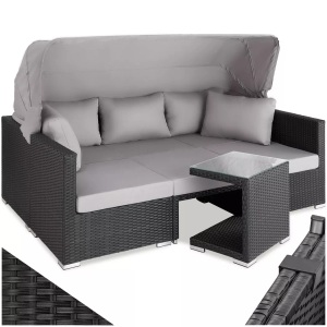 TecTake, Rattan Lounge mit Aluminiumgestell San Marino Rattan Lounge mit Aluminiumgestell San Marino
