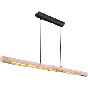 mutoni light, Hängeleuchte Mella Metall schwarz matt 1xLED, Globo HÄNGELEUCHTE 120/7/150 cm , Mella , Naturfarben, Schwarz , Holz, Metall , 7x150 cm , 004558357203