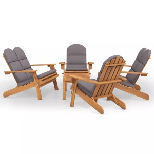 vidaXL, vidaXL 5-tlg. Garten-Lounge-Set Adirondack Massivholz Akazie, vidaXL 5-tlg. Garten-Lounge-Set Adirondack Massivholz Akazie