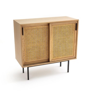 LA REDOUTE INTERIEURS, Schrank WASKA mit 2 Schiebetüren aus Rattan, La Redoute Intérieurs - Schrank Waska mit 2 Rattan-Schiebetüren, One Size, Beige