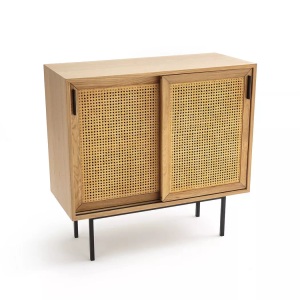 LA REDOUTE INTERIEURS, Schrank WASKA mit 2 Schiebetüren aus Rattan, La Redoute Intérieurs - Schrank Waska mit 2 Rattan-Schiebetüren, One Size, Beige