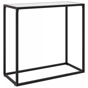 vidaXL, vidaXL Konsolentisch Weiß 80x35x75 cm Hartglas, vidaXL Konsolentisch Weiß 80x35x75 cm Hartglas