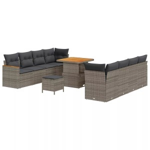 vidaXL, VidaXL - Outdoor-sofa poly-rattan, One Size, Grau