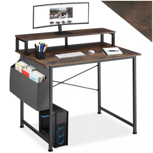 TecTake, Schreibtisch mit Ablage und Stofftasche Schreibtisch mit Ablage und Stofftasche