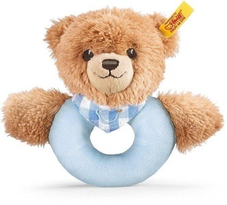 Steiff, Steiff Schlaf-gut-Bär Greifring, blau, 