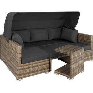 TecTake, Rattan Lounge mit Aluminiumgestell San Marino Rattan Lounge mit Aluminiumgestell San Marino