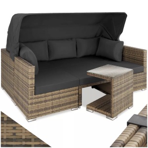TecTake, Rattan Lounge mit Aluminiumgestell San Marino Rattan Lounge mit Aluminiumgestell San Marino